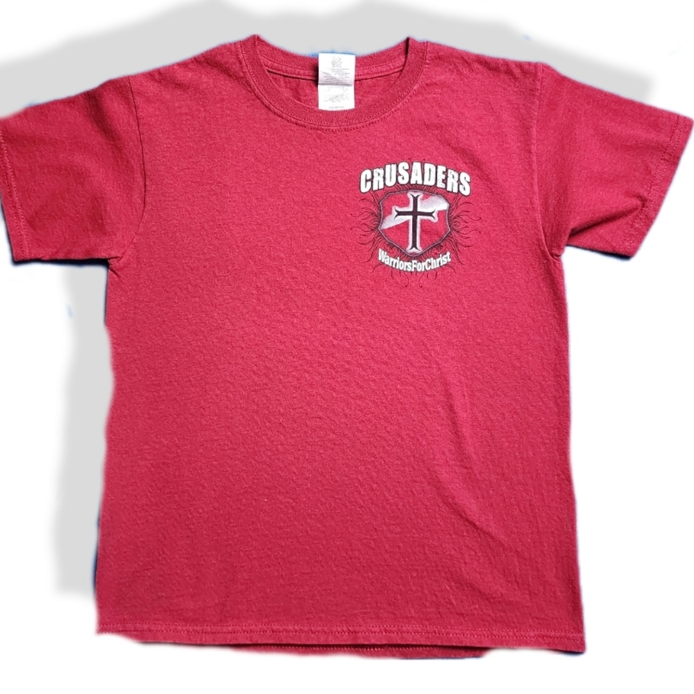 Faith T-Shirt, Red-Burgendy, Youth Small, unisex